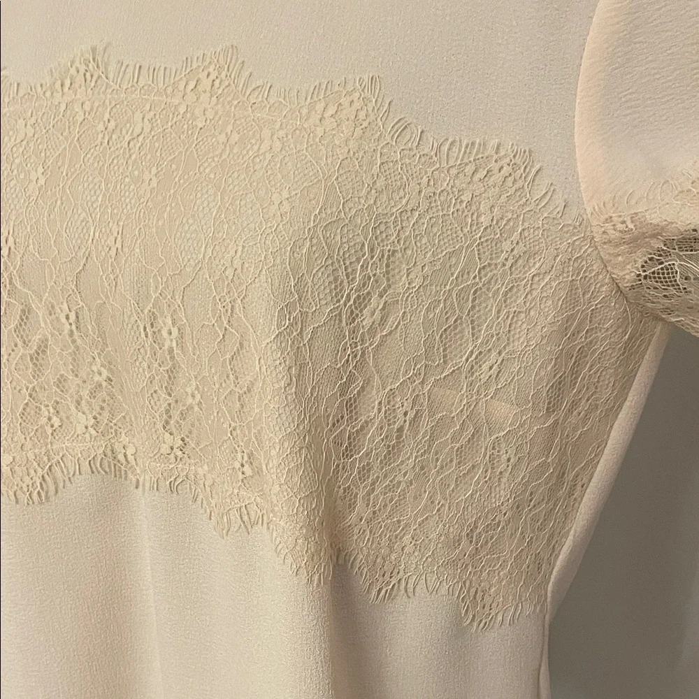 Zara Cream Lace Women's Top size medium - Picture 4 of 6